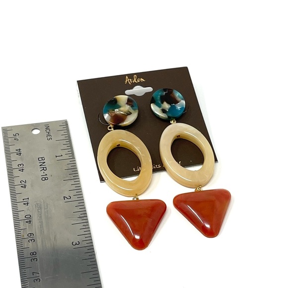 New Free People x Arden Geometric Resin Drop 
Earrings - Picture 4 of 4